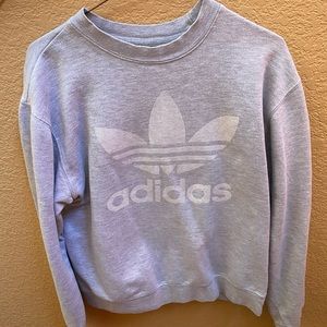 grey adidas crewneck